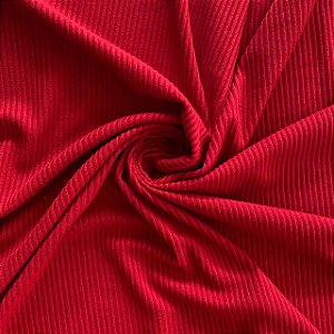 Malha Suede Lingerie Ribana | Vermelho