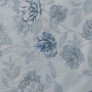 Percal 200 Fios Estampado | Flores  Azul