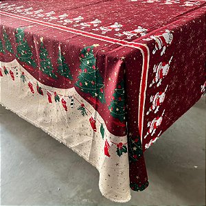 TECIDO OXFORD ESTAMPA DE NATAL TOALHA DE MESA / DECORAÇÃO | 1m X 1,50m | 1