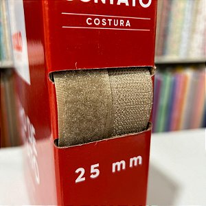 FECHO DE CONTATO COSTURA 25mm | BEGE COR 7447