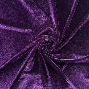 VELUDO MOLHADO ALEMÃO COM BRILHO CRISTAL | 1m X 1,50m | VIOLETA
