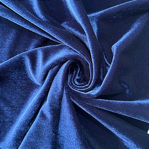 VELUDO MOLHADO ALEMÃO COM BRILHO CRISTAL | 1m X 1,50m | AZUL NAVY