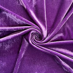 VELUDO MOLHADO ALEMÃO COM BRILHO CRISTAL | 1m X 1,50m | ROXO ESCURO