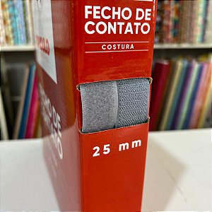 FECHO DE CONTATO COSTURA 25mm | CINZA COR 8473