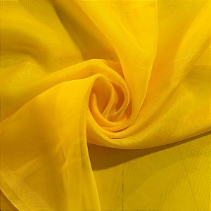 TECIDO VOIL LISO | 3m - 100% Poliéster | AMARELO OURO 26