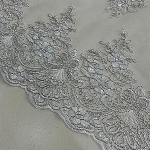 RENDA CORD METALIC | SPANGLE 100%POLIÉS BARRADA - 1,30 | ÁGUA DOCE 2