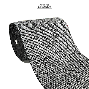 PASSADEIRA DUNA SOFT | 0,43CM | TEXTURA PRETO/PRATA M066