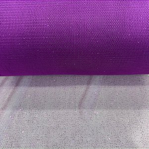 TECIDO TULE FOL DANCE C/ GLITTER | 100% POLIÉ - 1,55L | VIOLETA
