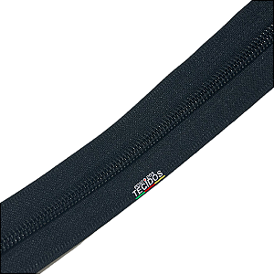 Zíper de Nylon Grosso nº 5 por Metro – 100% Poliéster - Preto 310
