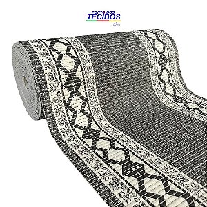 PASSADEIRA DUNA SOFT | 0,65CM | BARRADO BRANCO/CINZA M207A