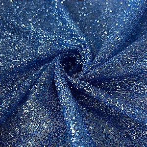 TULE EXPLOSÃO C/GLITTER | AZUL CELESTE