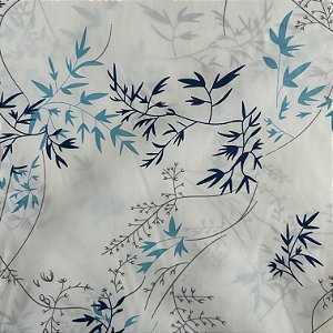PERCAL FLEX ESTAMPADO | 2,55LARGU | FOLHAS AZUIS