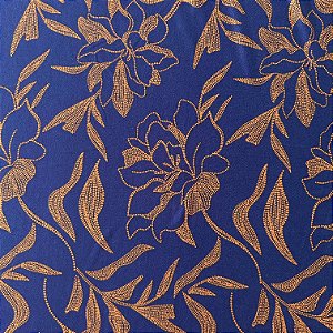 MALHA SUEDE (FLORAL AZUL)