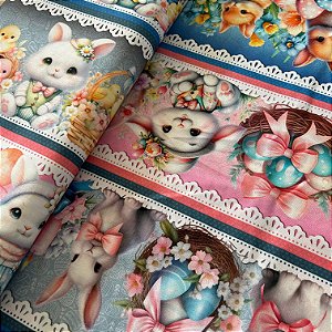 TRICOLINE ESTAMPADA BARRADA DIGITAL PÁSCOA | 1,50LARG | 13