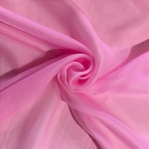 TECIDO VOIL LISO | 3 LARG X 1 COMPR | 27 ROSA BEBE