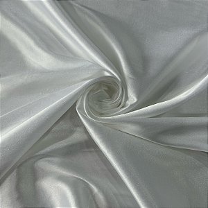 TECIDO CETIM C/ ELASTANO | 97% POLIÉ 3% ELAS - 1,47L | BRANCO