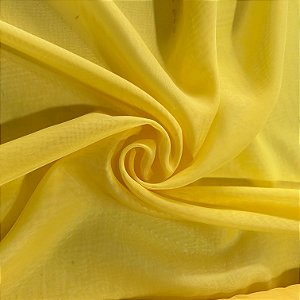 TECIDO VOIL LISO | 3 LARG X 1 COMPR | AMARELO
