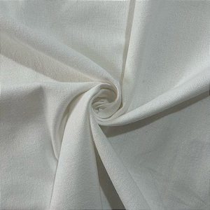 TECIDO FUSTÃO LISO | 100% ALGODÃO - 0,80 LARGU | BRANCO