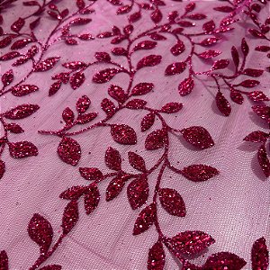 TULE COM GLITTER TULIPAS | 1,45m | ROSA PINK