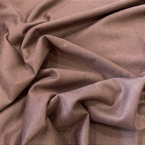 TECIDO MALHA SCUBA SUEDE | 95% Poliés 5% Elas | MARROM ANTILOPE