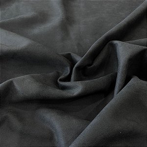 TECIDO MALHA SCUBA SUEDE | 95% Poliés 5% Elas | PRETO