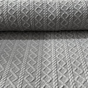 FLEECE JACQUARD TRICOT | 2,40m | CINZA FOSCO