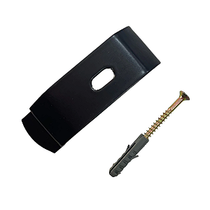PRESILHA DE METAL DE TETO P/ TRILHO DES. DUPLO | PRETO FOSCO