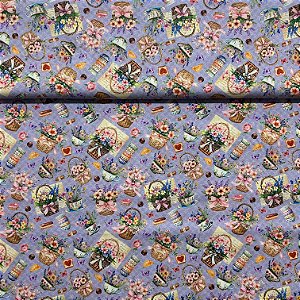 TRICOLINE ESTAMPADA DIG | 1,50m X 0,50cm | CHA DA TARDE - DGCH918419