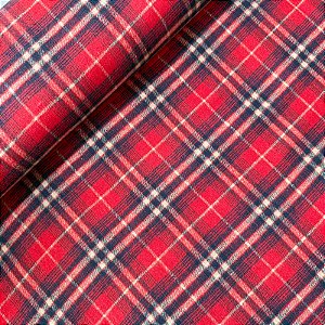 FLANELA XADREZ JAMAICA | 1,50 LARG | VERMELHO C/ MRINHO