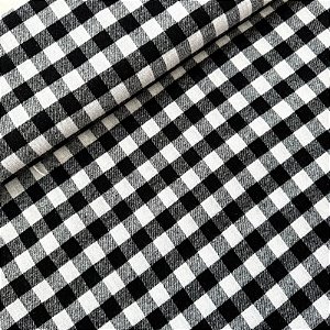 TECIDO FLANELA XADREZ JAMAICA | 1,50 LARG | PRETO C/  BRANCO 3