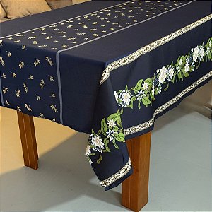 TECIDO OXFORD ESTAMPADO | 1,47m | FLORES C/ AZUL MARINHO
