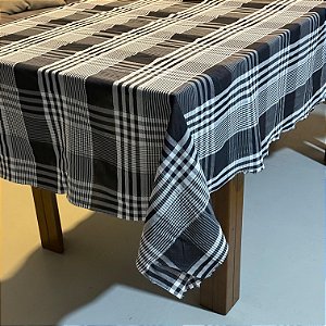 TECIDO OXFORD ESTAMPADO | 1,47m | XADREZ PRETO TRABALHADO