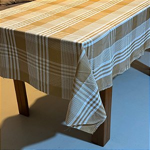 TECIDO OXFORD ESTAMPADO | 1,47m | XADREZ BEGE TRABALHADO