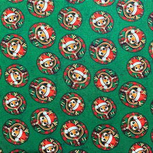 TECIDO TRICOLINE DIGITAL NATAL | 1,50m X 0,50cm | RENA BABY