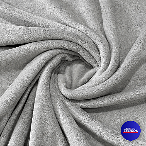 Tecido Fleece Liso Premium – Super Macio e Quentinho | 1m X 1,60m | Cinza 300