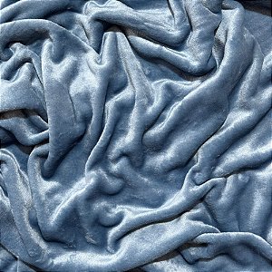 MANTA FLEECE FLANELADO DUBLADO PREMIUM | 100% Poliéster - 1,60m | AZUL INDIGO