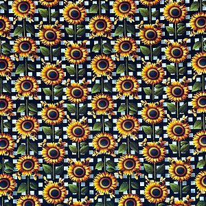 TECIDO TRICOLINE DIGITAL | 1,50m X 0,50cm |  FLOR DO SOL