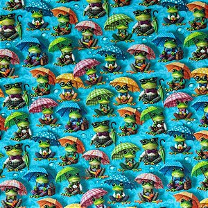 TECIDO TRICOLINE DIGITAL | 1,50m X 0,50cm |  SAPO NA LAGOA