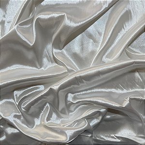 TECIDO CETIM C/ ELASTANO | 97% POLIÉ 3% ELAS - 1,47L | BRANCO A01