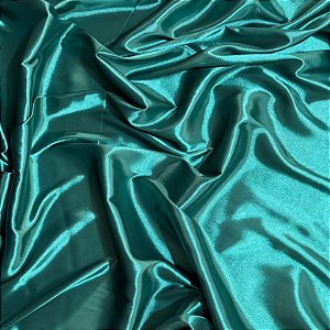TECIDO CETIM C/ ELASTANO | 97% POLIÉ 3% ELAS - 1,47L | VERDE ESMERALDA VAV