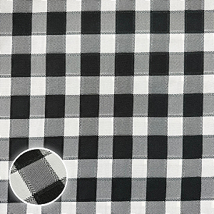 TECIDO OXFORD ESTAMPADO | 1,50m | XADREZ TRABALHADO PRETO