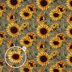 TRICOLINE ESTAMPADO DIGITAL | 1,50m X 0,50cm | GIRASSOL 2555