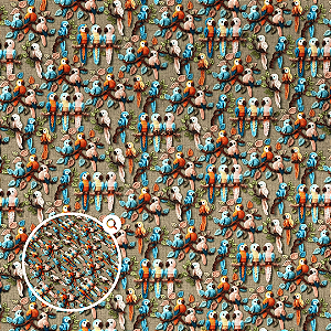 TECIDO TRICOLINE DIGITAL | 1,50m X 0,50cm| PAPAGAIOS