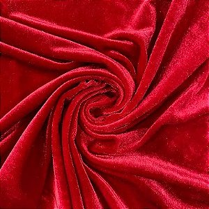 VELUDO MOLHADO ALEMÃO COM BRILHO CRISTAL | 1m X 1,50m | VERMELHO