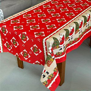 TECIDO LINHÃO - TOALHA DE MESA NATAL | 1m X 1,48m | PRESENTES NATALINOS 02266009A