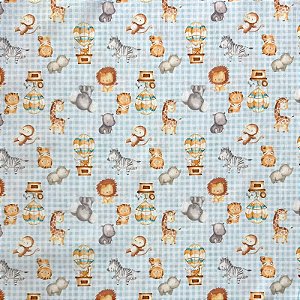 TRICOLINE BAHAMAS ESTAMPADO PREMIUM | 0,50cm X 1,50m - 100% Algodão | Safari Xadrez Des: 9050 V329