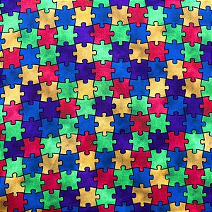 TRICOLINE BAHAMAS DIGITAL PREMIUM | 0,50cm X 1,50m - 100% Algodão | Quebra Cabeça Colorido Des: 9003 E236