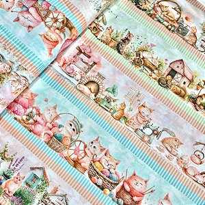 TRICOLINE BAHAMAS DIGITAL PREMIUM | 0,55cm X 1,50m - 100% Algodão | Des: 9012 E037