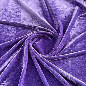 VELUDO MOLHADO ALEMÃO COM BRILHO CRISTAL | 1m X 1,50m | ROXO CLARO