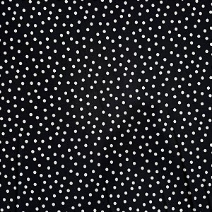TECIDO DE MALHA LIGANETE | 1m X 1,50m | Est: Bolinhas Preto